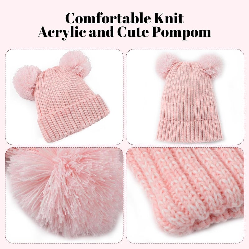 ACTLATI Kids Winter Knitted Beanie Hat Colorful Pompom Ears Ski Hat for Boy Girl(Ages 7-12) - Image 5